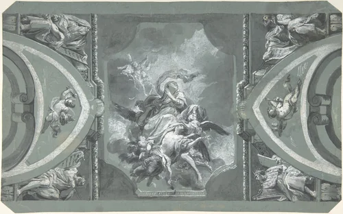 Study for the Decoration of a Vault by Carlo Alberto Baratta, drawing, 1754-1815