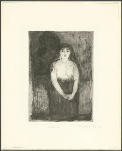 Study of a Model by Edvard Munch, print, 1894