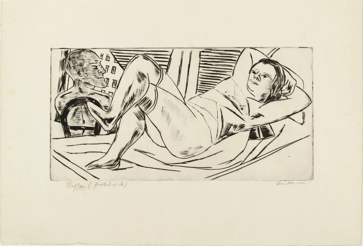 Siesta by Max Beckmann, print, 1923