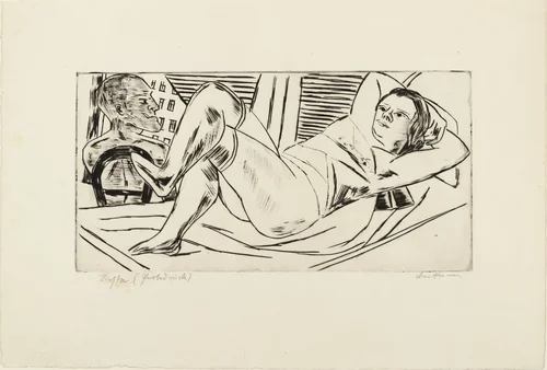Siesta by Max Beckmann, print, 1923