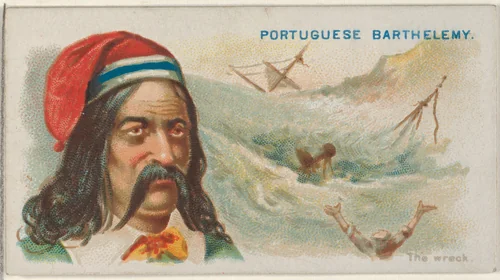 Portuguese Barthelemy, The Wreck, from the Pirates of the Spanish Main series (N19) for Allen & Ginter Cigarettes by Allen & Ginter, print, 1886-1891