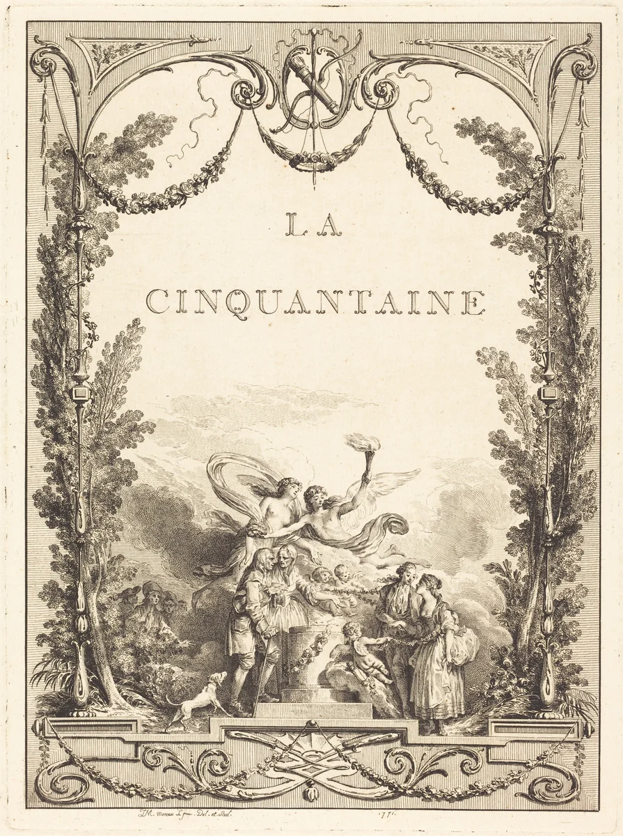 La cinquantaine by Jean Michel Moreau, print, 1771