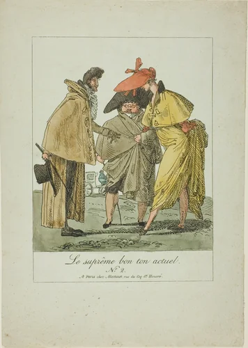 Plate Two from The Supreme Current Fashion by Pierre Nolasque Bergeret, print, 1800-1810