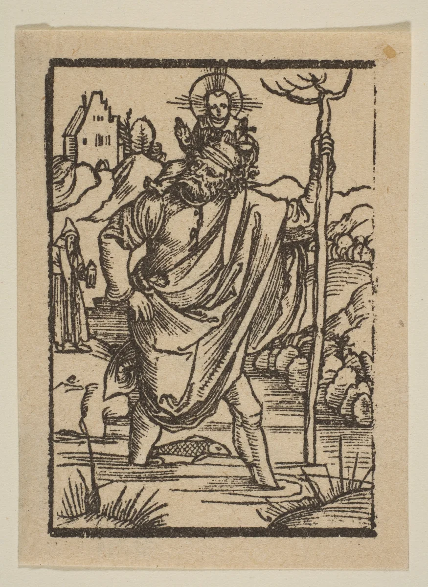 Saint Christopher by Albrecht Dürer, print, 1485-1528