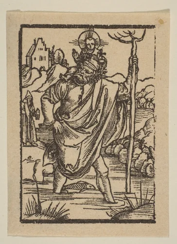 Saint Christopher by Albrecht Dürer, print, 1485-1528