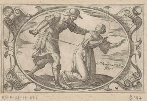H. Columbina, de dochter van H. Austerius by Antonio Tempesta, print, 1565-1630