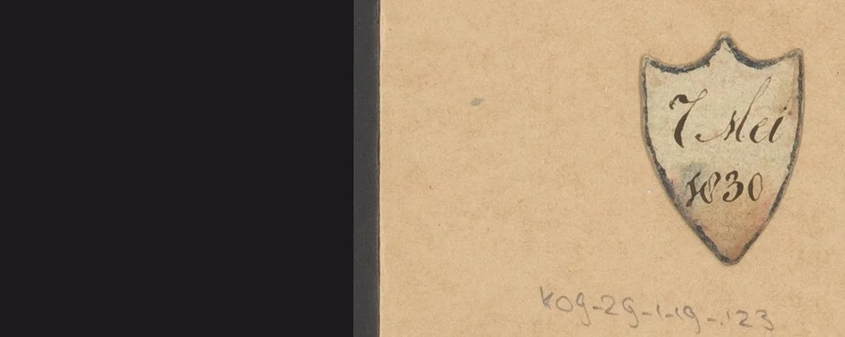 Schildje huwelijksjubileum 12½ jaar by anonymous, drawing, 1830