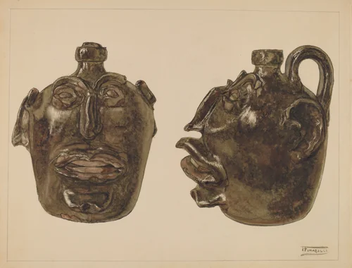 Grotesque Jug by Frank Fumagalli, index of american design, 1936