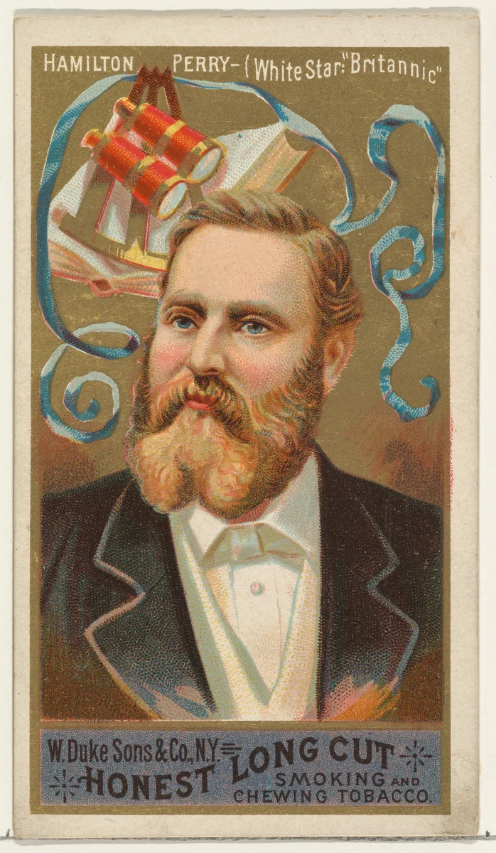 Hamilton Perry, from the Sea Captains series (N127) issued by Duke Sons & Co. to promote Honest Long Cut Tobacco by W. Duke, Sons & Co., print, 1887