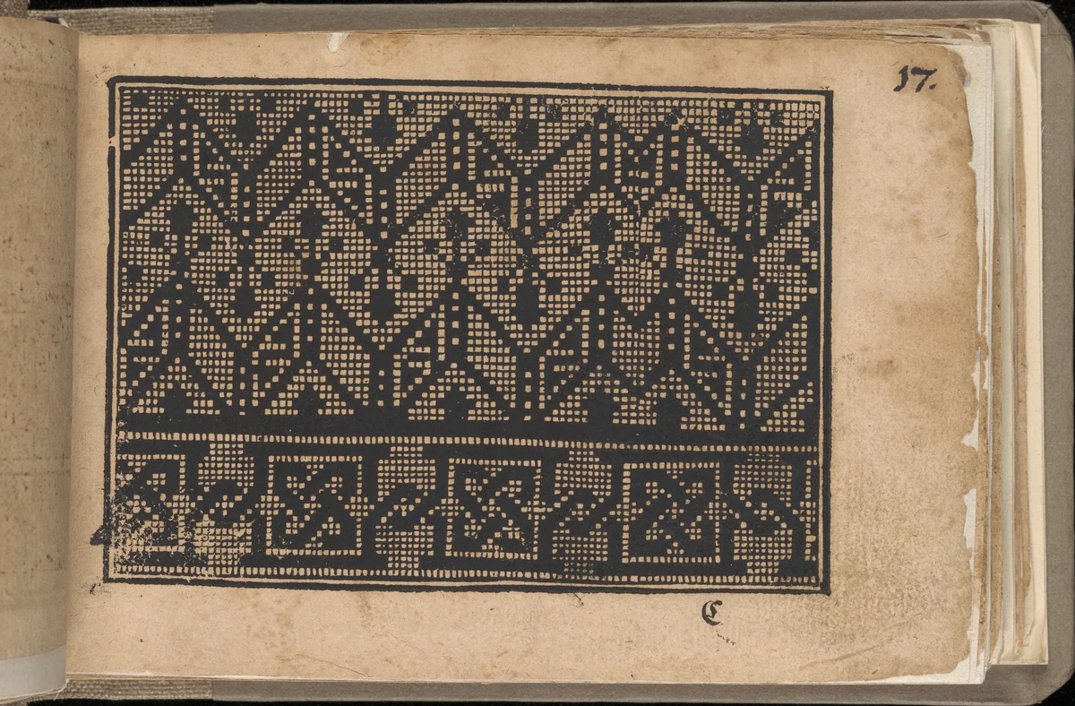 Schön newes Modelbuch (Page 17r) by Sigismundus Latomus, book, 1608