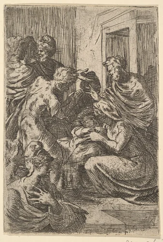 Nativity by anonymous, print, 1500-1599