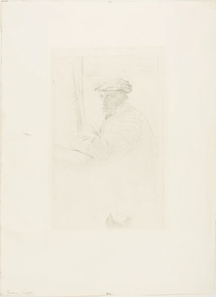 The Engraver Joseph Tourny by Edgar Degas, print, 1857