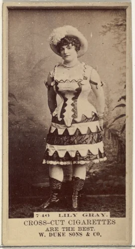 Card Number 746, Lily Gray, from the Actors and Actresses series (N145-3) issued by Duke Sons & Co. to promote Cross Cut Cigarettes by W. Duke, Sons & Co., photograph, 1880-1889