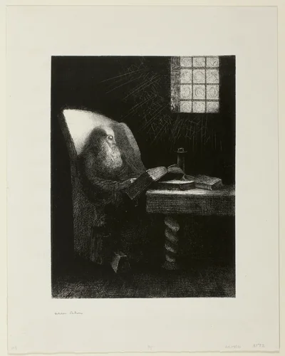 The Reader by Odilon Redon, print, 1892