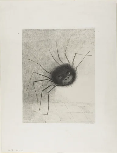 Spider by Odilon Redon, print, 1887
