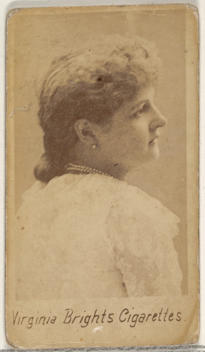 From the Actors and Actresses series (N45, Type 5) for Virginia Brights Cigarettes by Allen & Ginter, photograph, 1885-1891