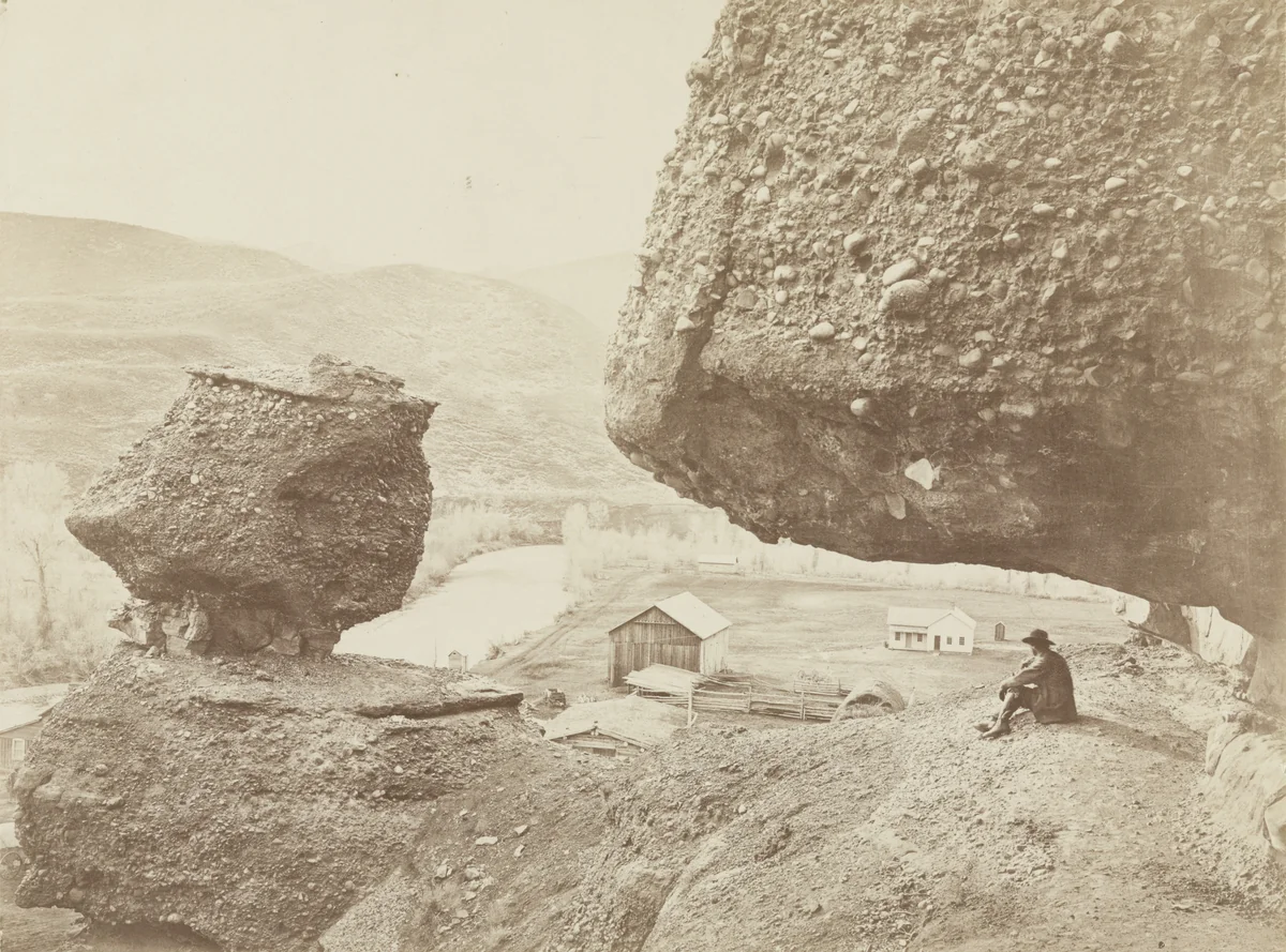 Hanging Rock, Echo City by Andrew Joseph Russell, photograph, 1868