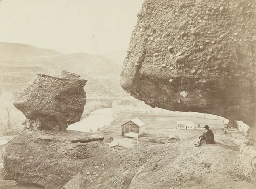 Hanging Rock, Echo City by Andrew Joseph Russell, photograph, 1868
