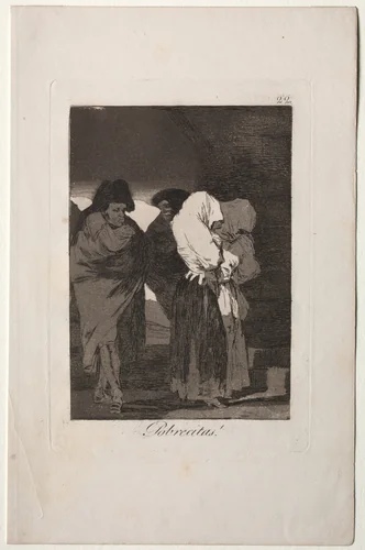 Poor Little Girls!, Plate 22 by Francisco de Goya, print, 1799