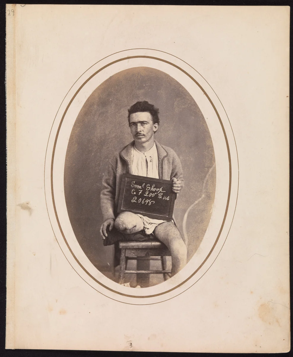 Private Samuel Shoop, Company F, 200th Pennsylvania Infantry by Reed Bontecou, photograph, 1865