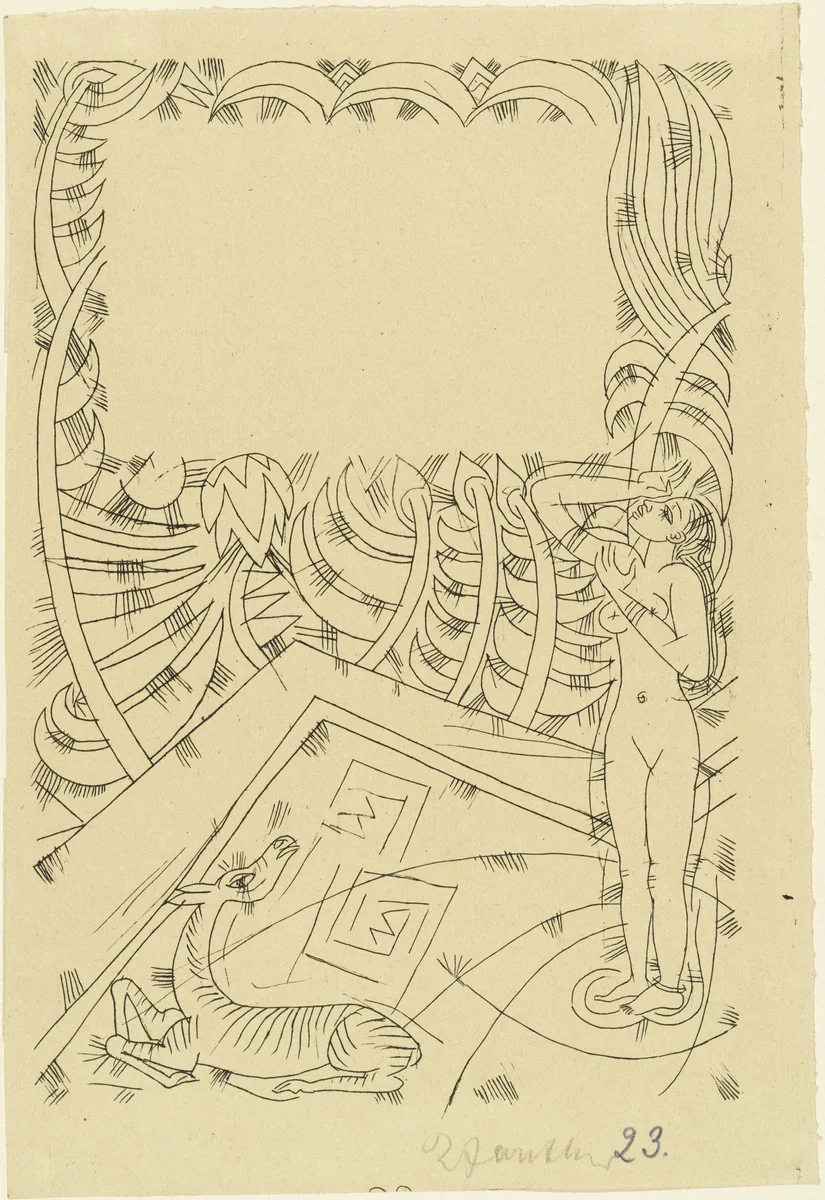 Ornamental Border for a Book by Richard Janthur, print, 1898