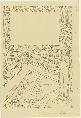 Ornamental Border for a Book by Richard Janthur, print, 1898