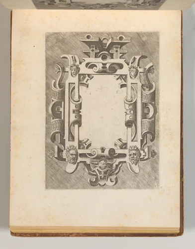 Targhe ed altri ornati di varie e capricciose invenzioni (Cartouches and other ornaments of various and capricious invention, page 26) by Hans Vredeman de Vries, book, 1773