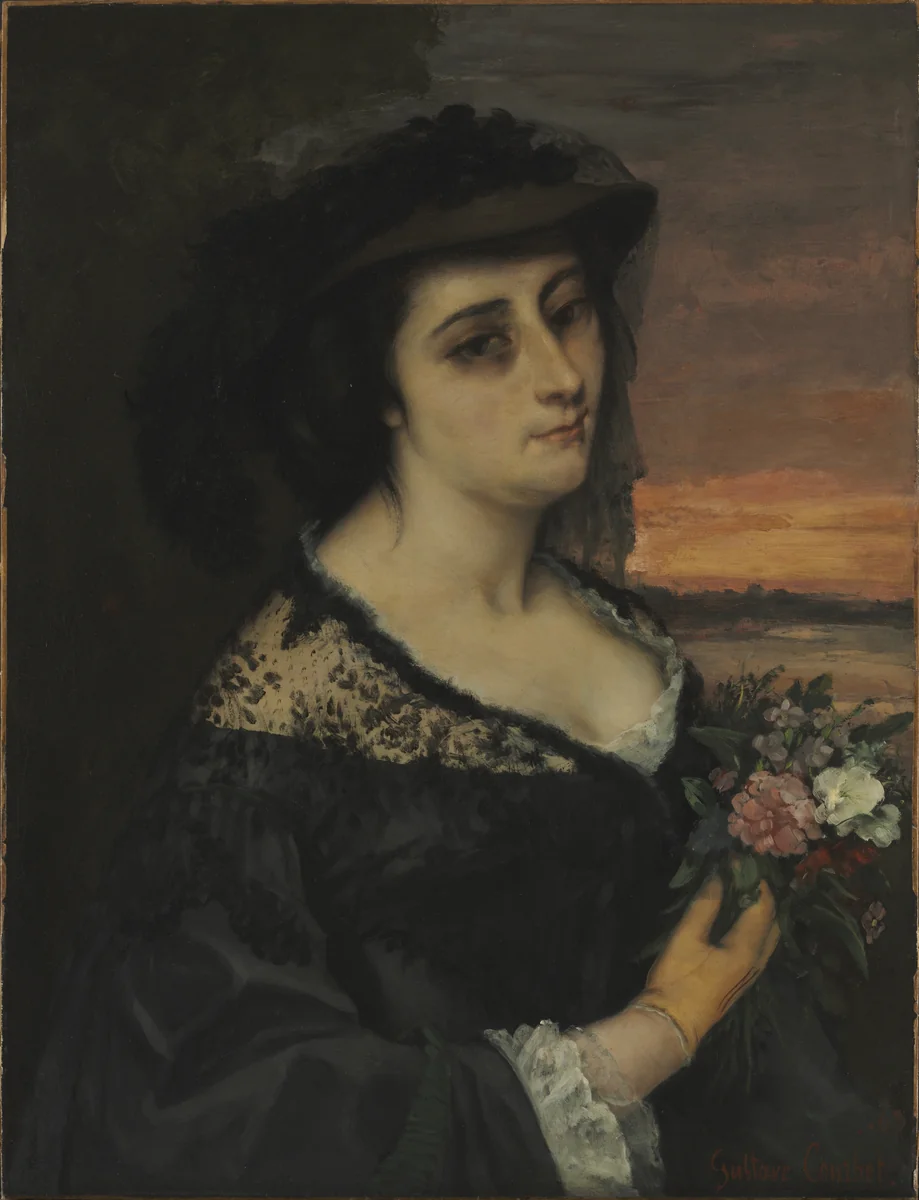 Mme L... (Laure Borreau) by Gustave Courbet, painting, 1863