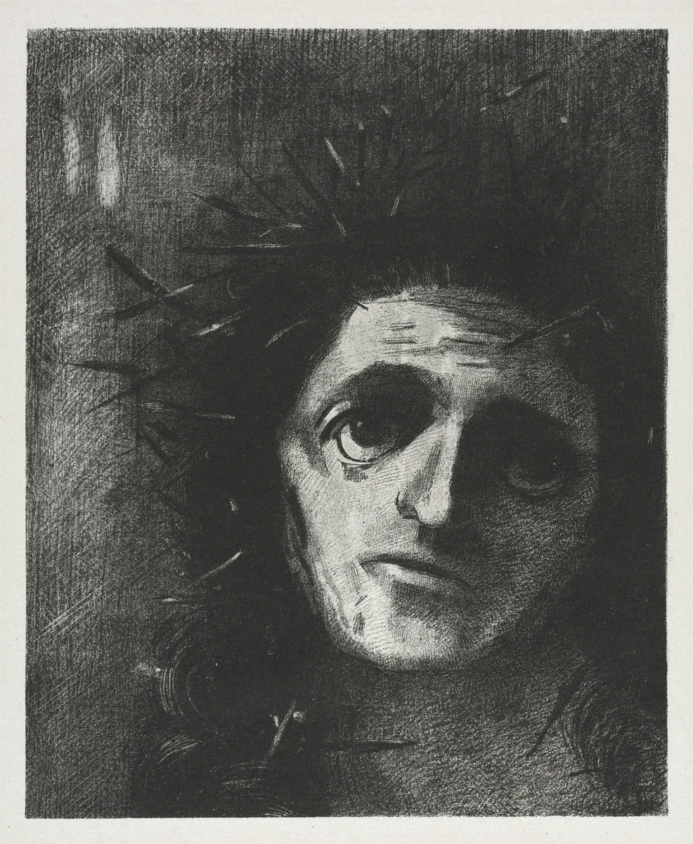 Christ by Odilon Redon, print, 1887