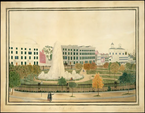 Union Park, New York by Sarah Fairchild, artwork, 1845