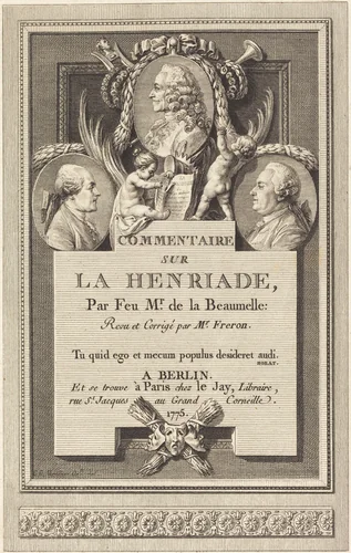 Commentaire sur la Henriade by Augustin de Saint-Aubin; Clément-Pierre Marillier, print, 1775