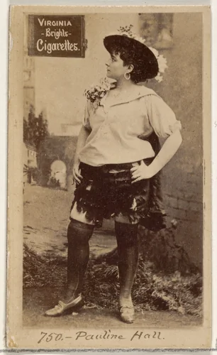 Card 750, Pauline Hall, from the Actors and Actresses series (N45, Type 2) for Virginia Brights Cigarettes by Allen & Ginter, photograph, 1885-1891