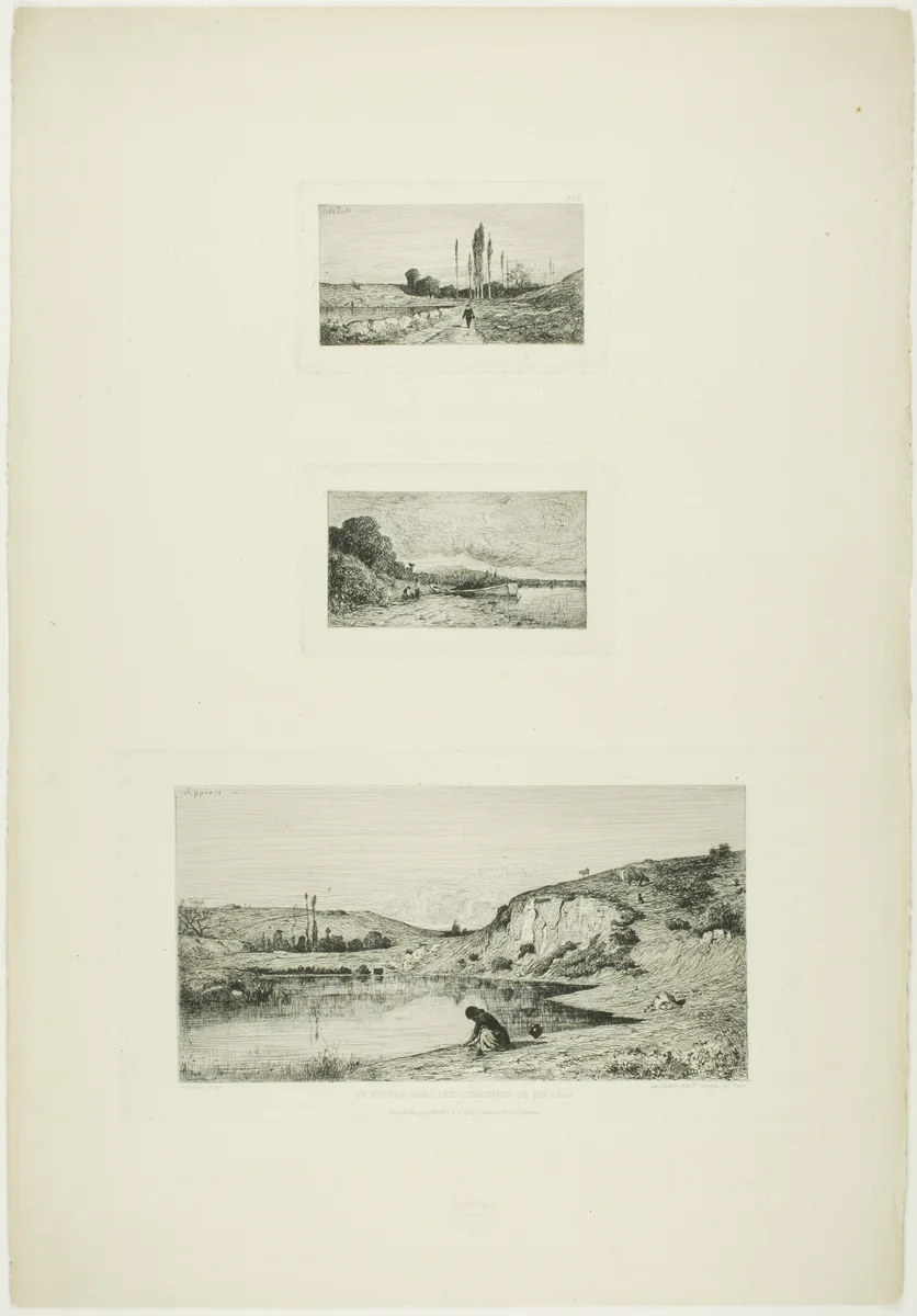A Cliff in the Parish of Rix by Adolphe Appian, print, 1862