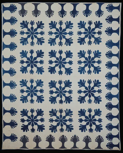 Bedcover (Bride's Quilt) by United States, textile, 1861