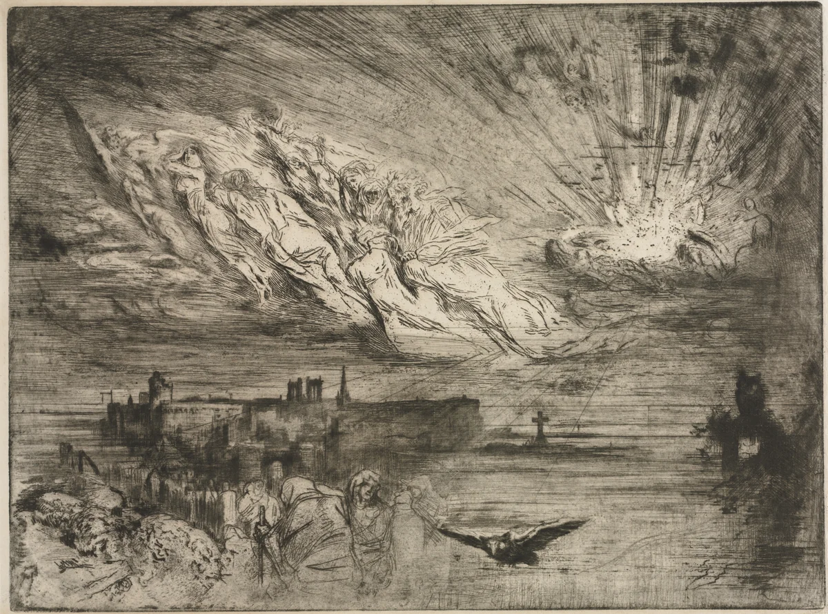 The Spirits from the Cities of the Dead by Félix Hilaire Buhot, print, 1885