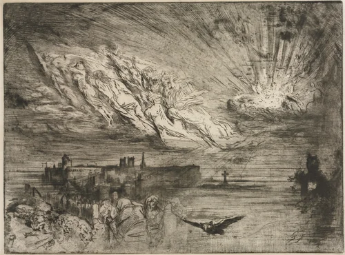 The Spirits from the Cities of the Dead by Félix Hilaire Buhot, print, 1885