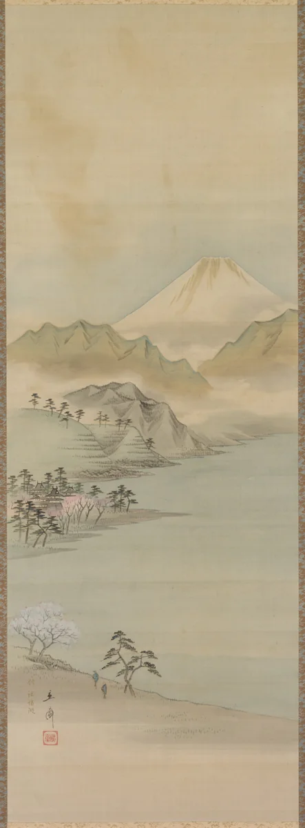 Lake Suwa by Utagawa Hiroshige (歌川広重), painting, 1832-1858