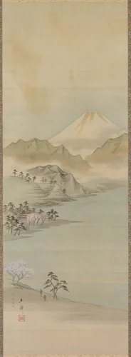 Lake Suwa by Utagawa Hiroshige (歌川広重), painting, 1832-1858