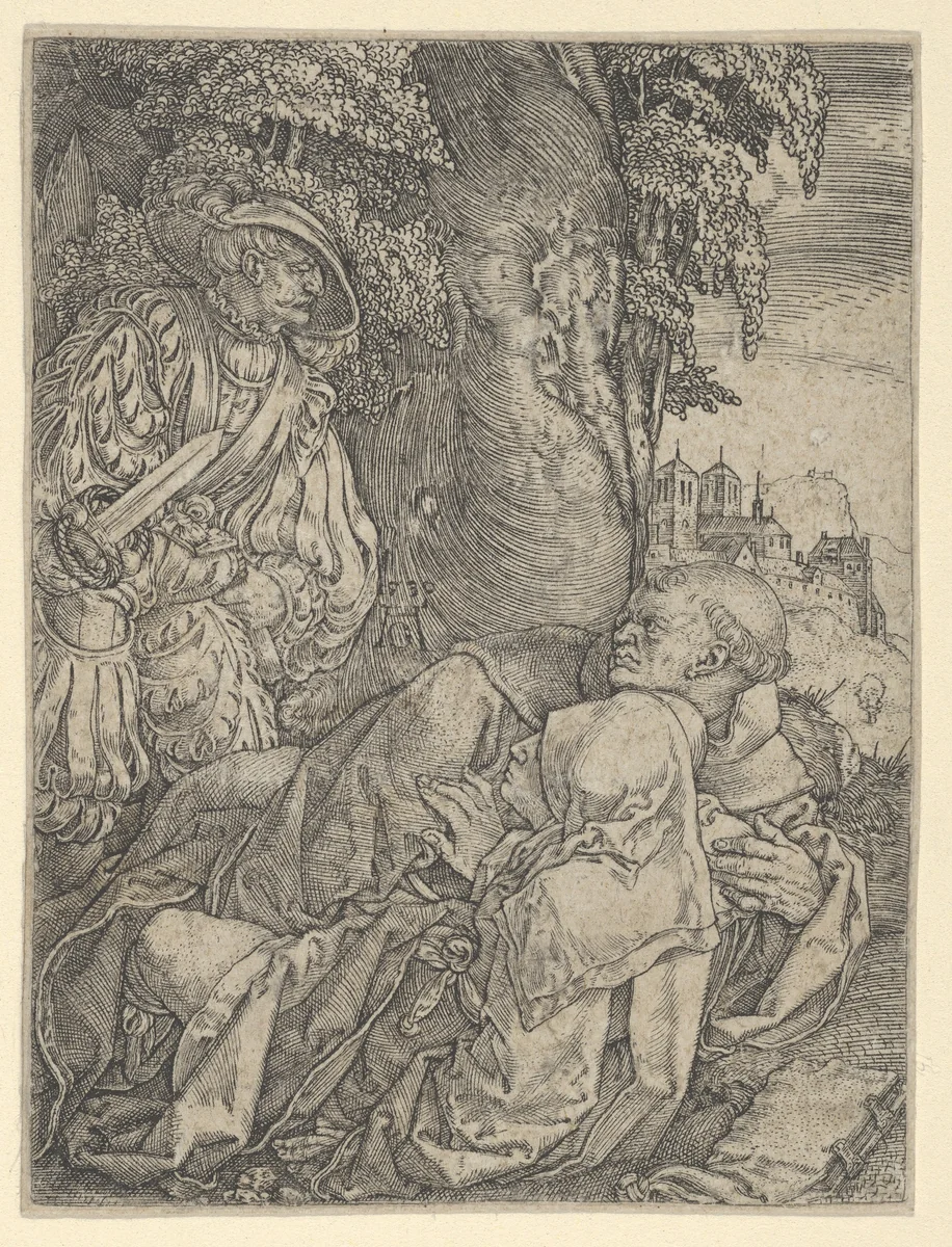The Monk and the Nun by Heinrich Aldegrever, print, 1530