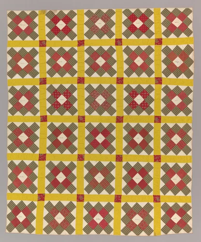 Bedcover ("Album Patch" or "Signature" Quilt) by Hunderdon County, textile, 1847