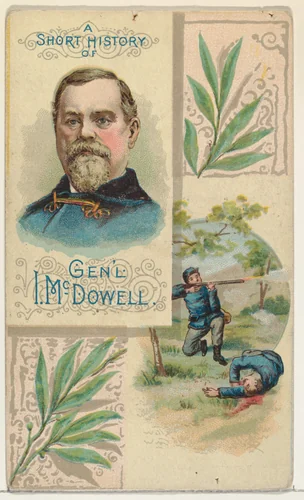 A Short History: General Irvin McDowell, from the Histories of Generals series (N114) issued by W. Duke, Sons & Co. to promote Honest Long Cut Smoking and Chewing Tobacco by W. Duke, Sons & Co., print, 1888