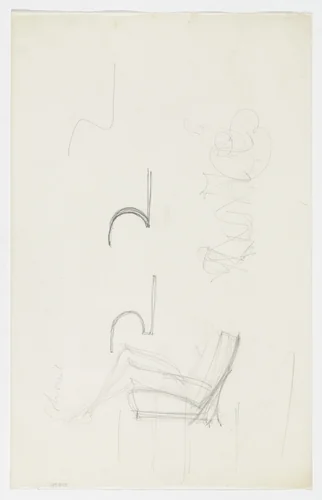 Lounge Chair without Arms (Elevation sketches) by Ludwig Mies van der Rohe, mies van der rohe archive, 1926