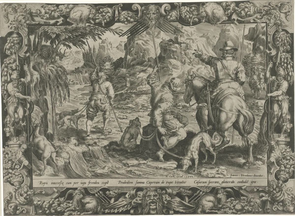 Steenbokkenjacht by Unknown, print, 1570