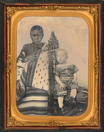 Portrait of Two Children by American 19th Century, photograph, 1853-1863