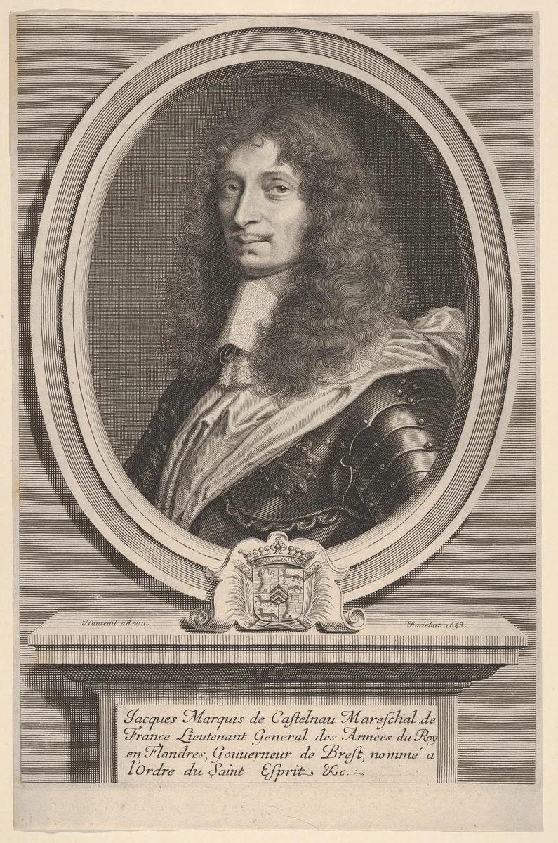 Le Maréchal de Castelnau (Jacques II de Castlenau, dit de Mauvissière) by Robert Nanteuil, print, 1658