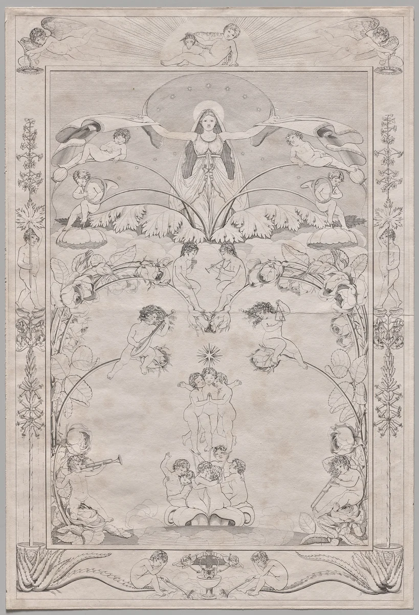 Evening by Philipp Otto Runge, print, 1803-1805