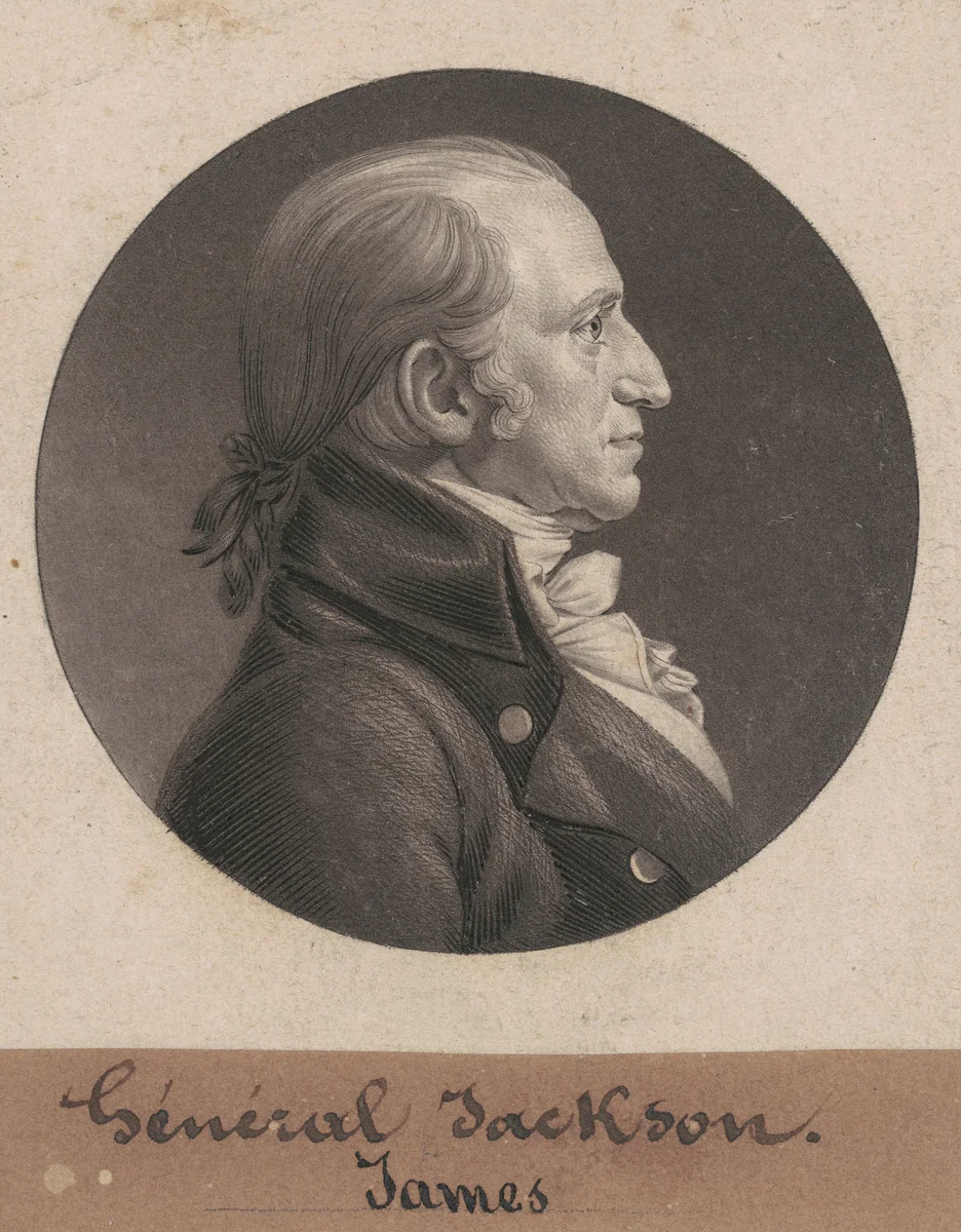 James Jackson by Charles B. J. Févret de Saint-Mémin, print, 1805