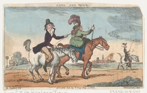 Love and Wind by Thomas Rowlandson, print, 1808