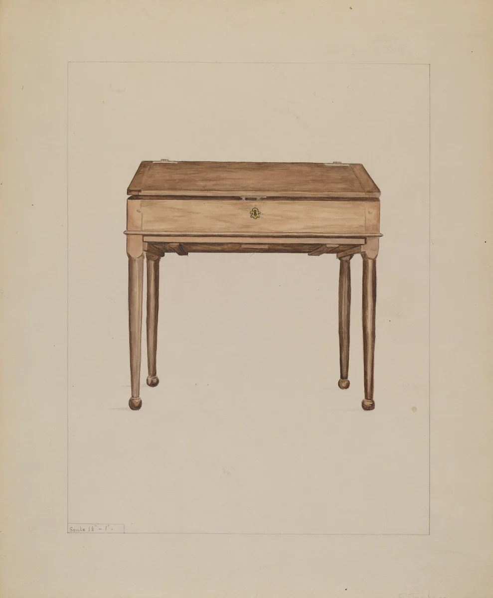 Desk by Frederick Jackson, index of american design, 1936