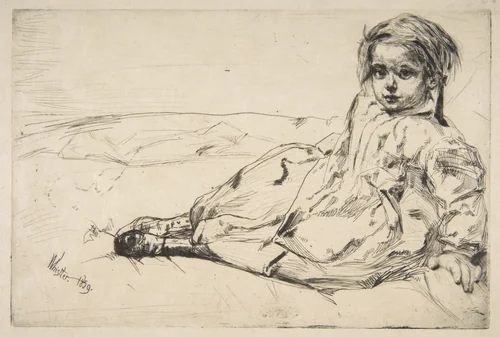 Bibi Valentin by James McNeill Whistler, print, 1859